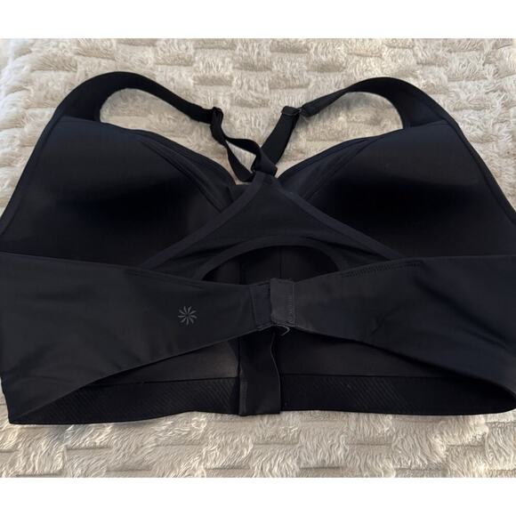 Athleta Advance Zip Front Bra Black 40D - Picture 4 of 6